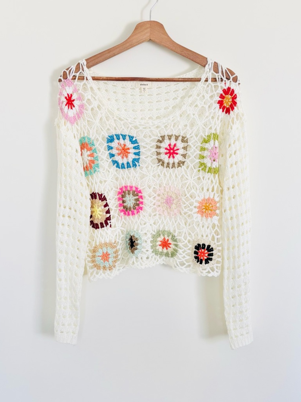 debut Crochet Grandma Square Sweater
